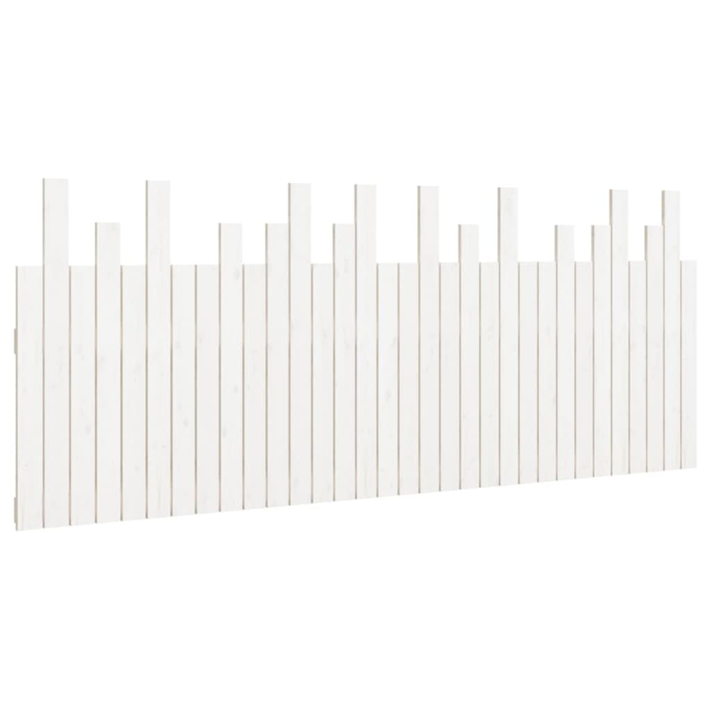 vidaXL Wall Headboard White 204x3x80 cm Solid Wood Pine