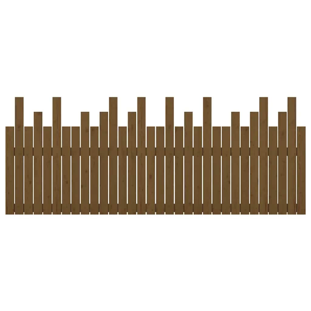 vidaXL Wall Headboard Honey Brown 204x3x80 cm Solid Wood Pine