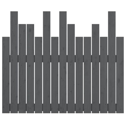 vidaXL Wall Headboard Grey 95,5x3x80 cm Solid Wood Pine