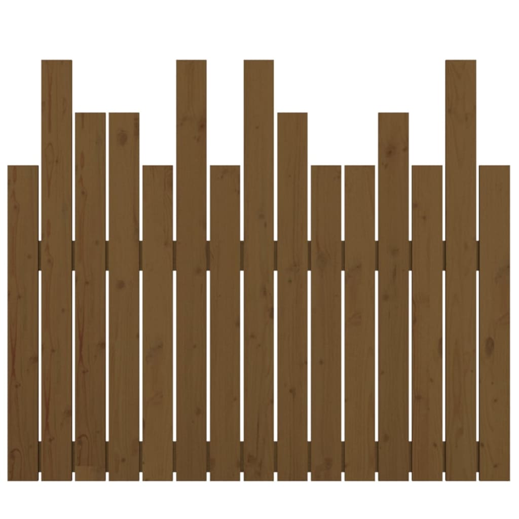 vidaXL Wall Headboard Honey Brown 95.5x3x80 cm Solid Wood Pine