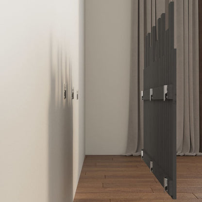 vidaXL Wall Headboard Grey 127.5x3x80 cm Solid Wood Pine