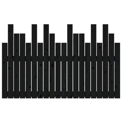 vidaXL Wall Headboard Black 127.5x3x80 cm Solid Wood Pine