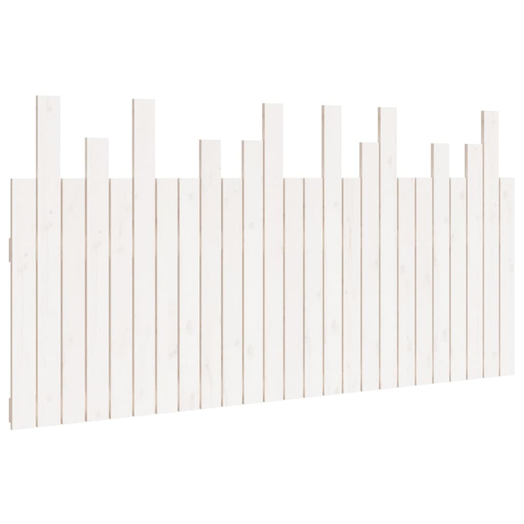 vidaXL Wall Headboard White 159.5x3x80 cm Solid Wood Pine
