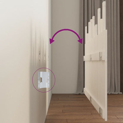 vidaXL Wall Headboard White 159.5x3x80 cm Solid Wood Pine