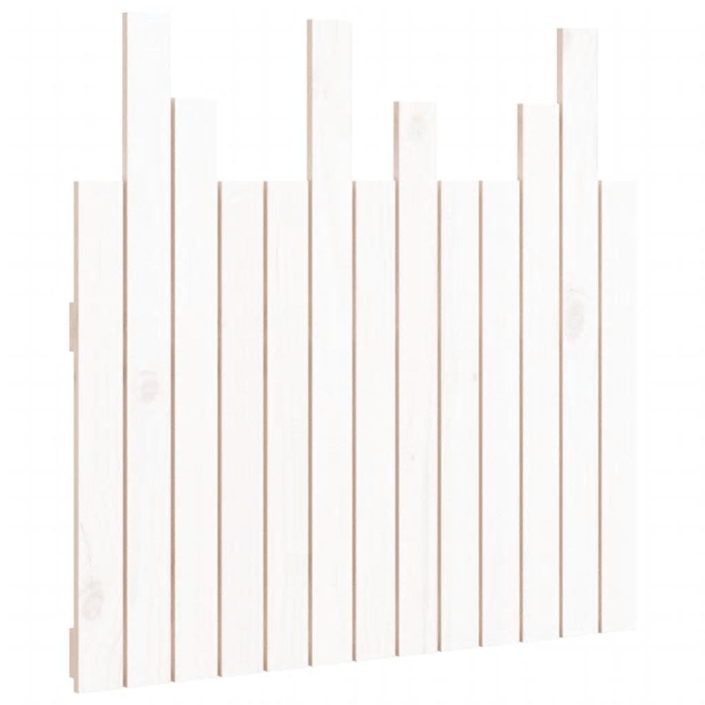 vidaXL Wall Headboard White 82.5x3x80 cm Solid Wood Pine