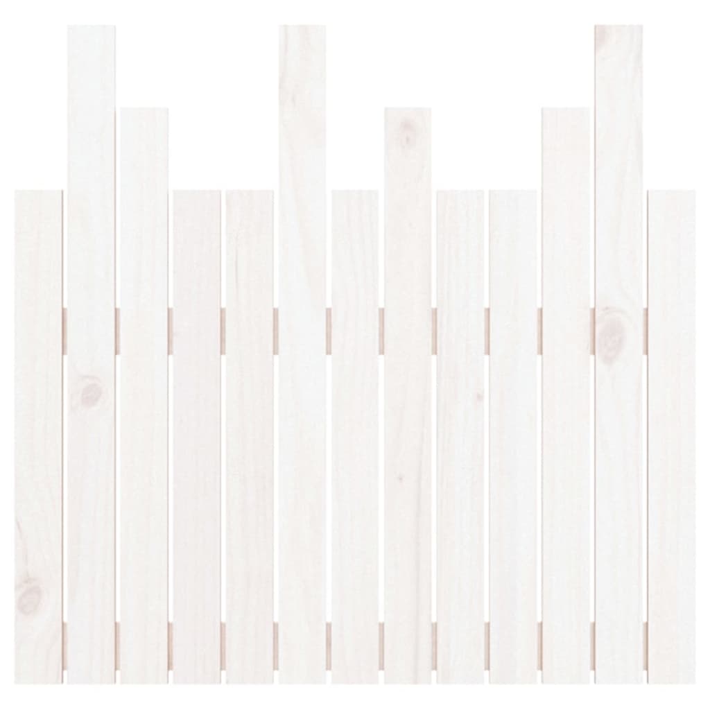 vidaXL Wall Headboard White 82.5x3x80 cm Solid Wood Pine