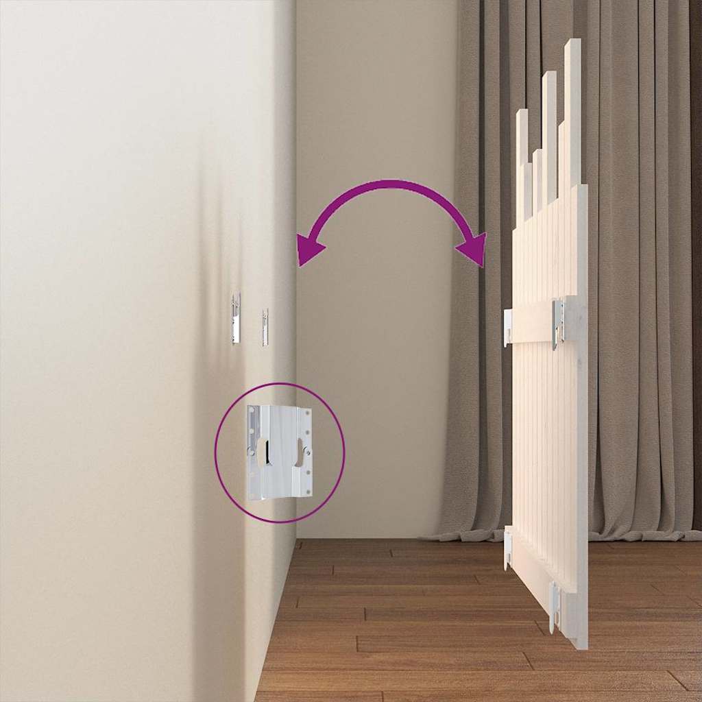 vidaXL Wall Headboard White 82.5x3x80 cm Solid Wood Pine