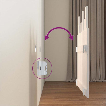 vidaXL Wall Headboard White 82.5x3x80 cm Solid Wood Pine