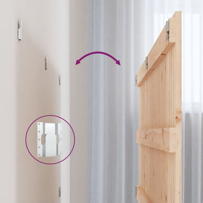 vidaXL Wall Headboard 204x3x60 cm Solid Wood Pine