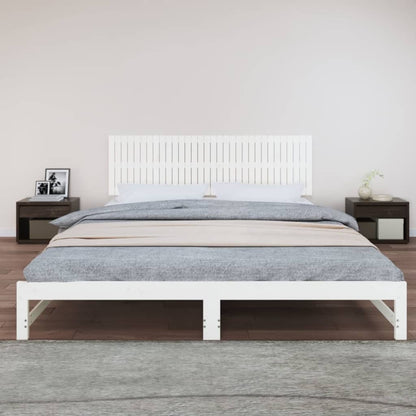 vidaXL Wall Headboard White 204x3x60 cm Solid Wood Pine