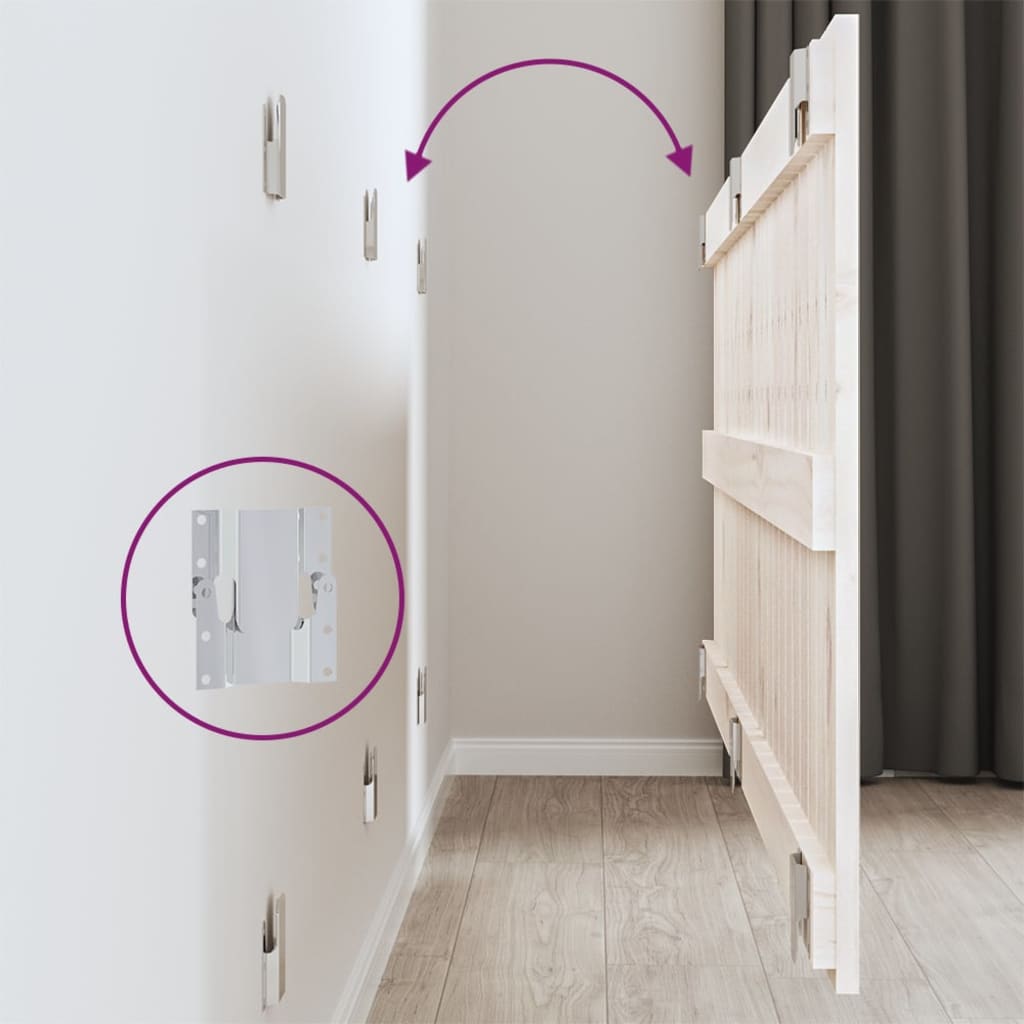vidaXL Wall Headboard White 159.5x3x60 cm Solid Wood Pine