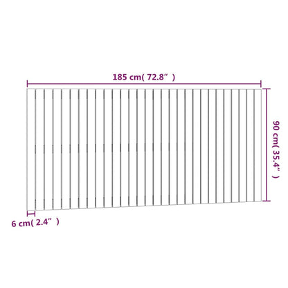 vidaXL Wall Headboard 185x3x90 cm Solid Wood Pine