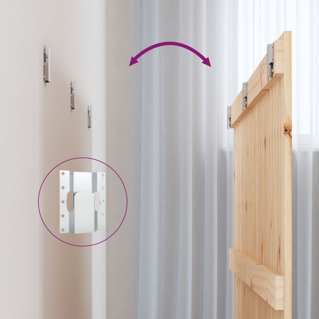 vidaXL Wall Headboard 140x3x90 cm Solid Wood Pine