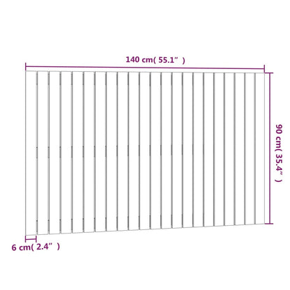 vidaXL Wall Headboard White 140x3x90 cm Solid Wood Pine
