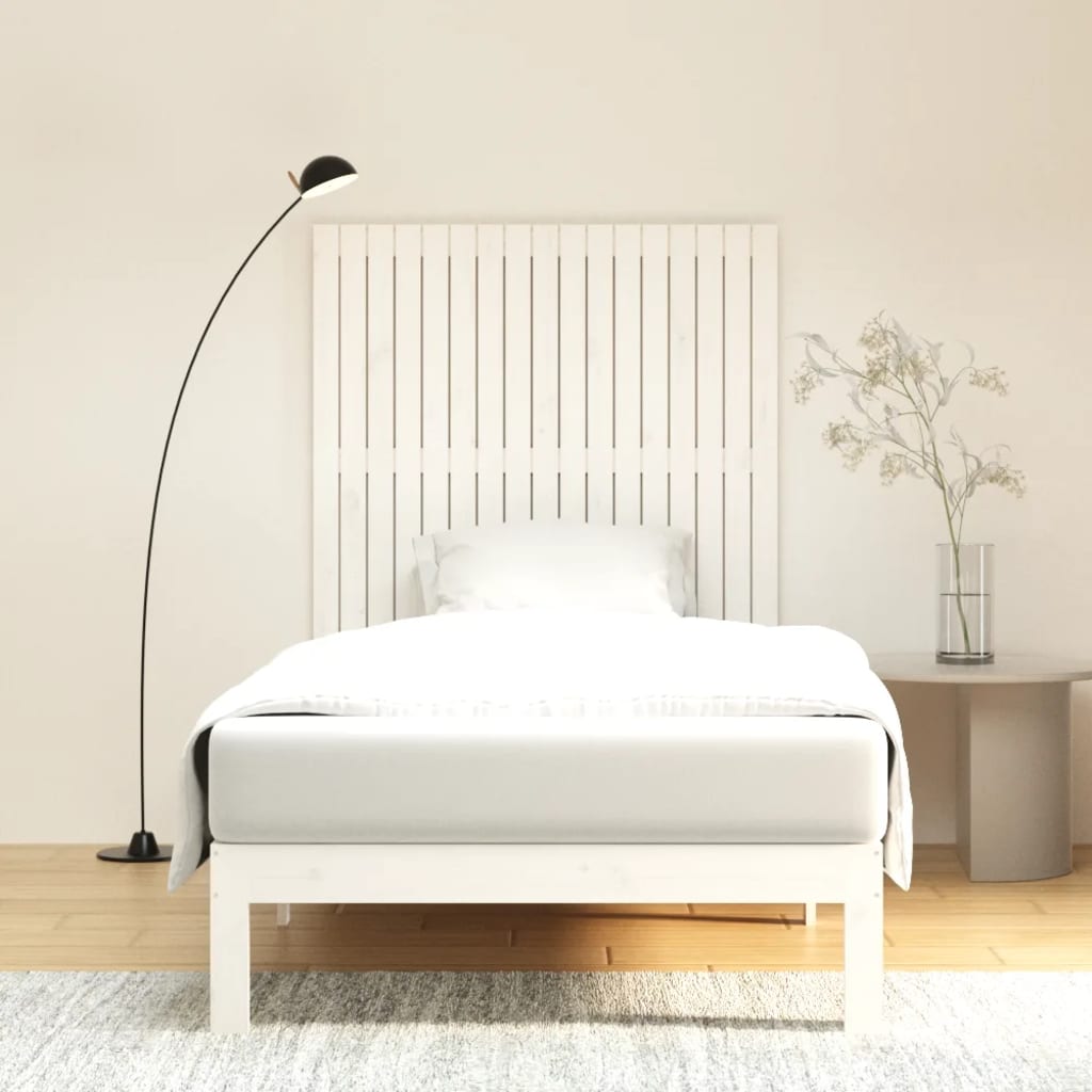 vidaXL Wall Headboard White 108x3x110 cm Solid Wood Pine