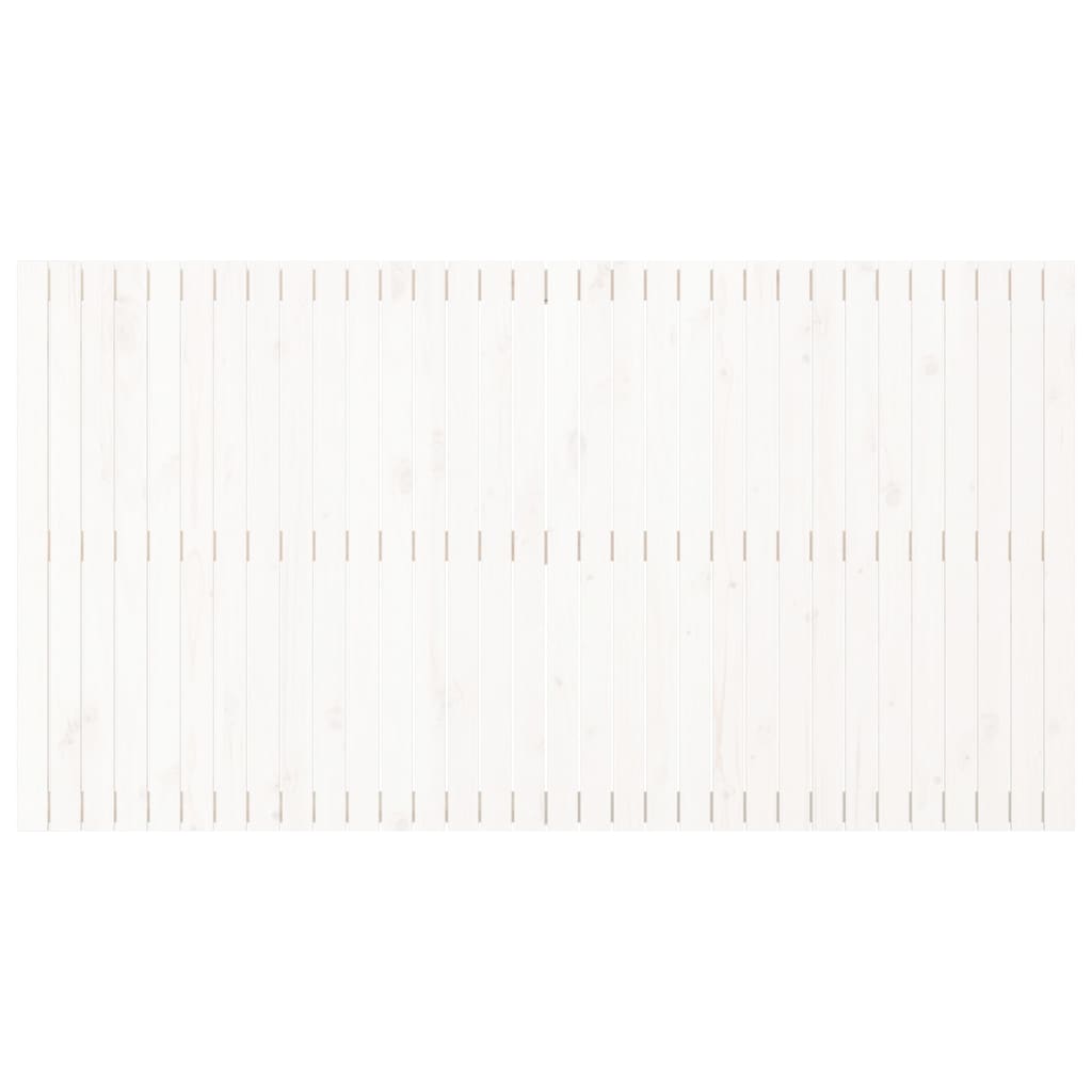 vidaXL Wall Headboard White 204x3x110 cm Solid Wood Pine