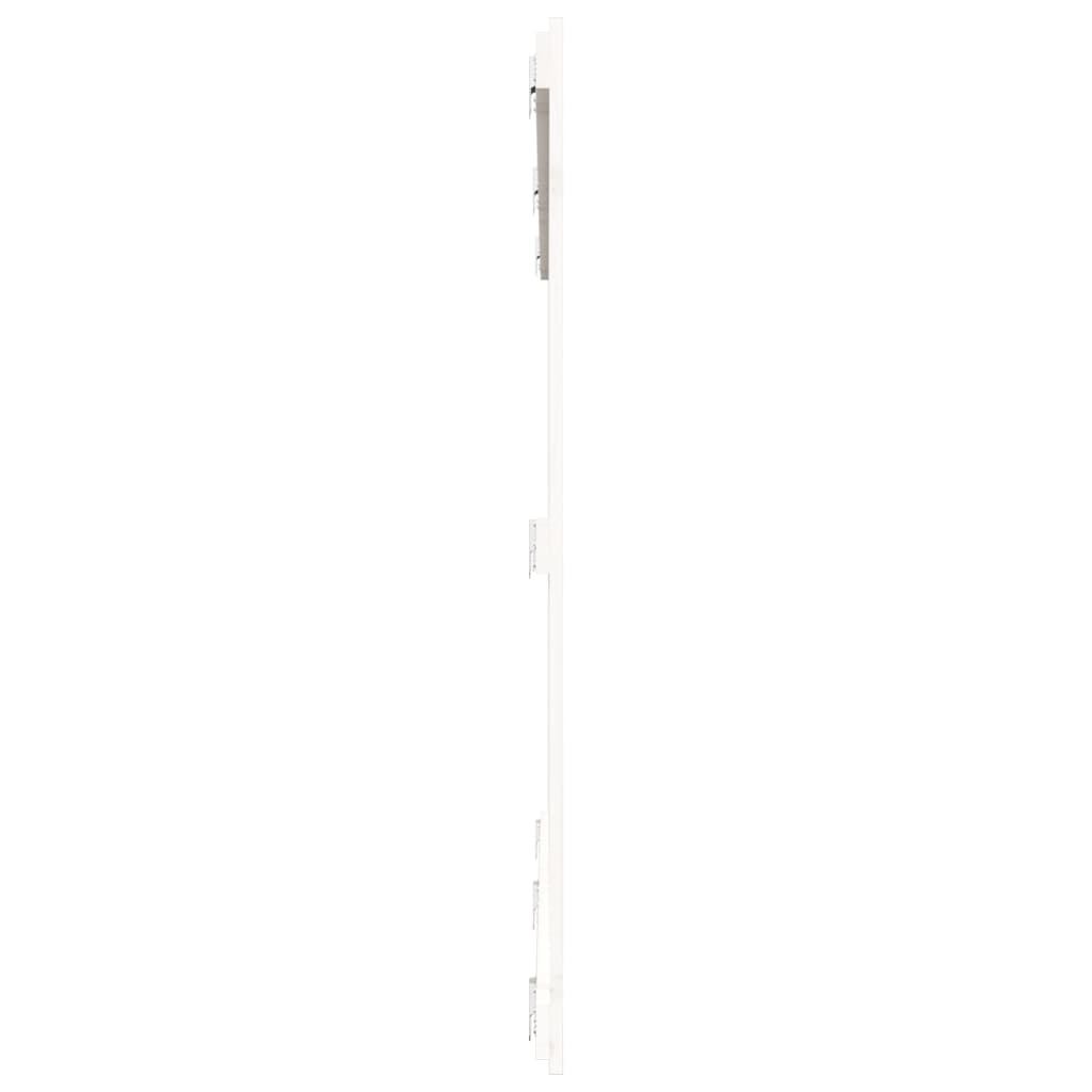 vidaXL Wall Headboard White 204x3x110 cm Solid Wood Pine