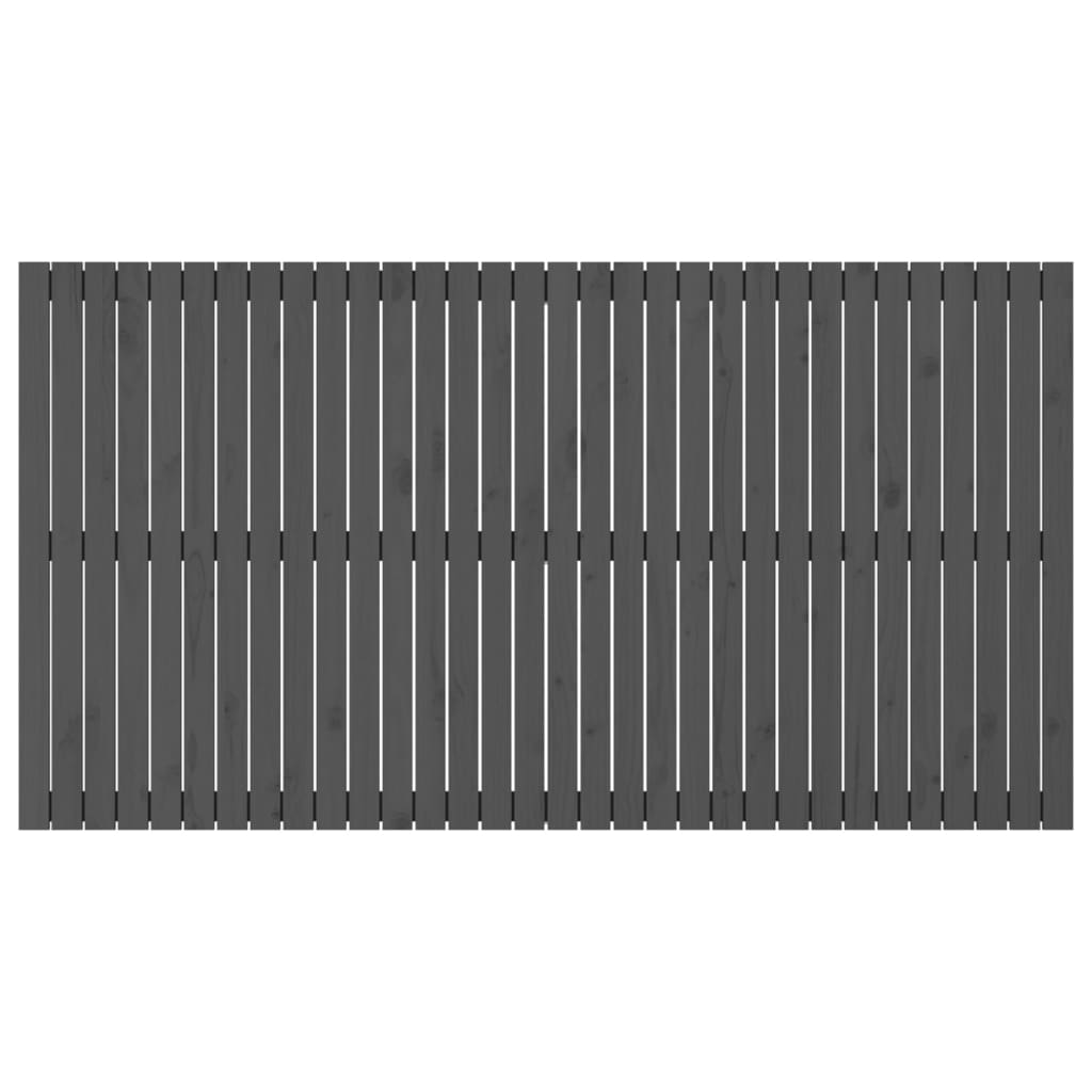 vidaXL Wall Headboard Grey 204x3x110 cm Solid Wood Pine