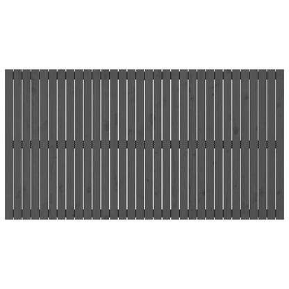 vidaXL Wall Headboard Grey 204x3x110 cm Solid Wood Pine