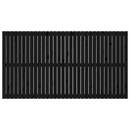 vidaXL Wall Headboard Black 204x3x110 cm Solid Wood Pine