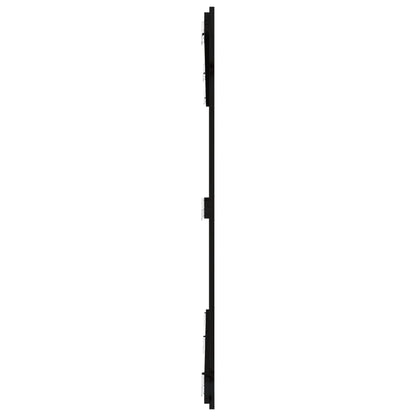 vidaXL Wall Headboard Black 204x3x110 cm Solid Wood Pine