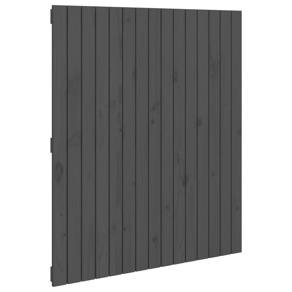 vidaXL Wall Headboard Grey 95.5x3x110 cm Solid Wood Pine