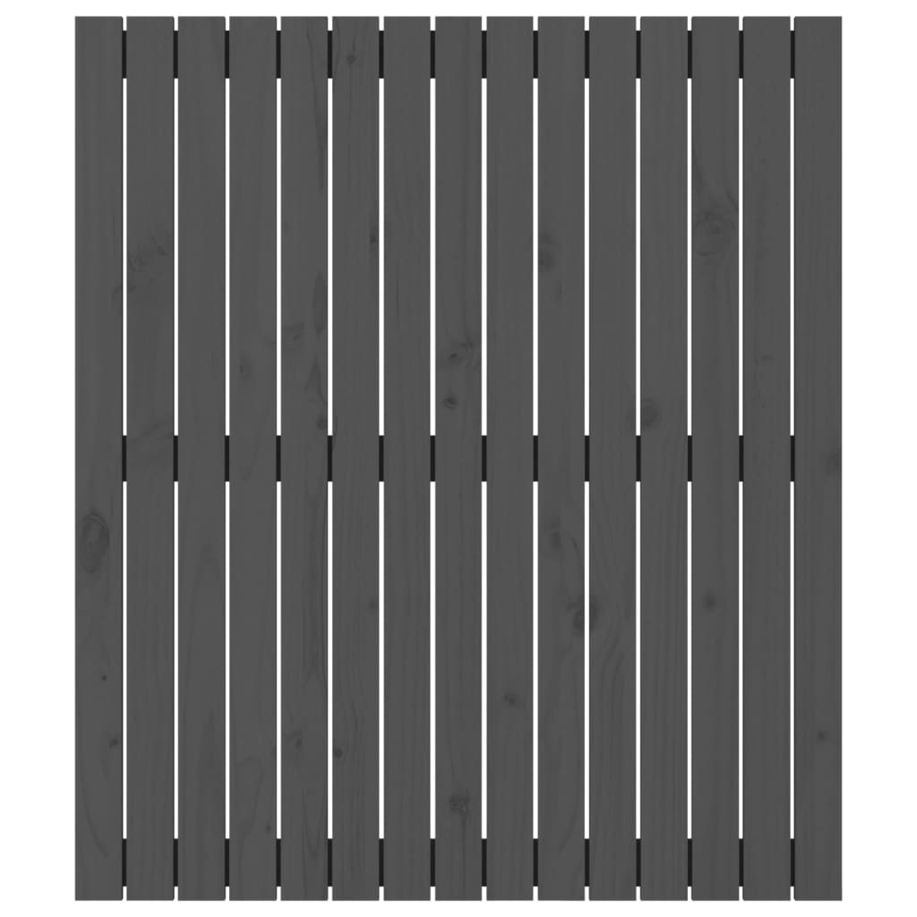 vidaXL Wall Headboard Grey 95.5x3x110 cm Solid Wood Pine
