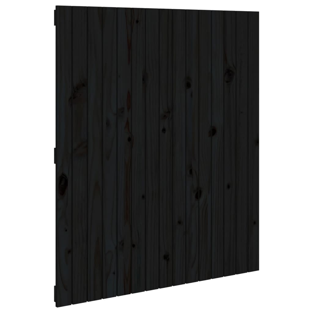 vidaXL Wall Headboard Black 95.5x3x110 cm Solid Wood Pine