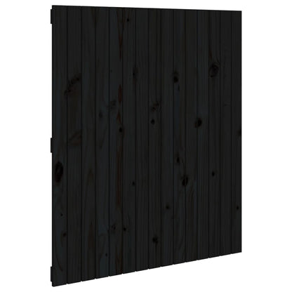 vidaXL Wall Headboard Black 95.5x3x110 cm Solid Wood Pine