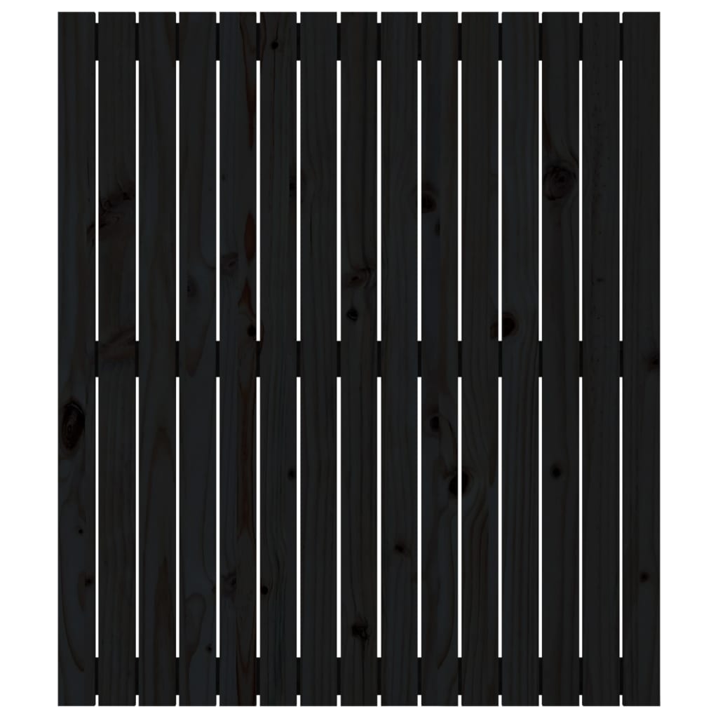 vidaXL Wall Headboard Black 95.5x3x110 cm Solid Wood Pine