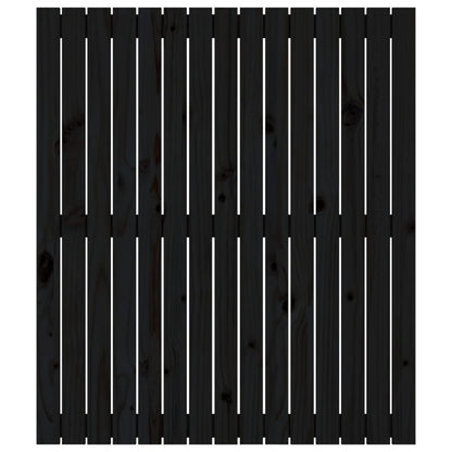 vidaXL Wall Headboard Black 95.5x3x110 cm Solid Wood Pine