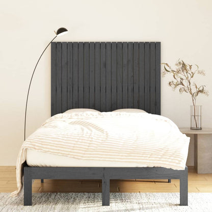 vidaXL Wall Headboard Grey 127.5x3x110 cm Solid Wood Pine