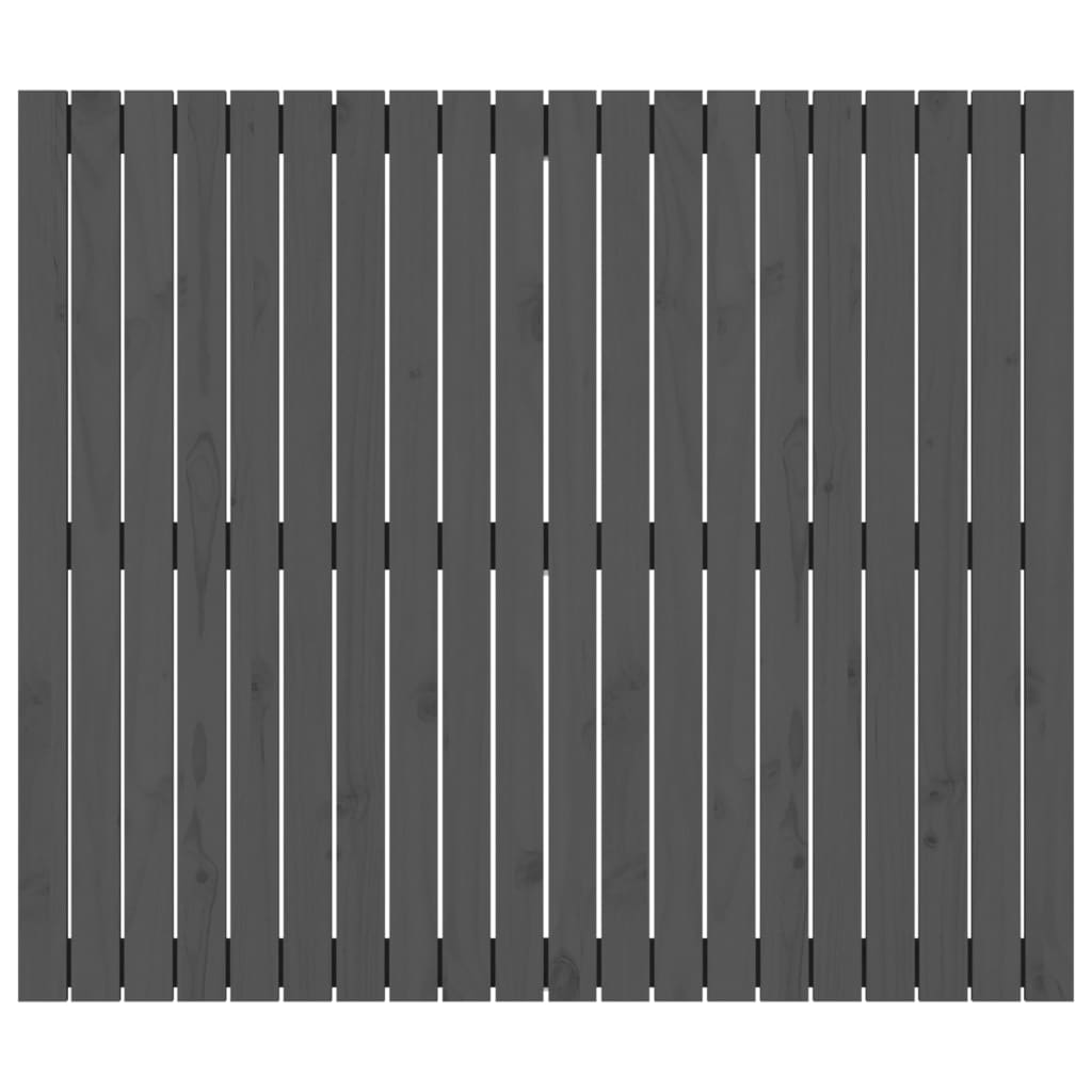 vidaXL Wall Headboard Grey 127.5x3x110 cm Solid Wood Pine