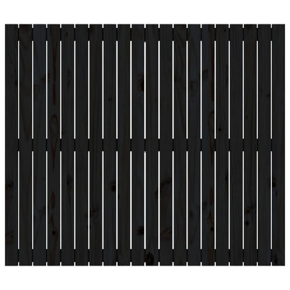 vidaXL Wall Headboard Black 127.5x3x110 cm Solid Wood Pine