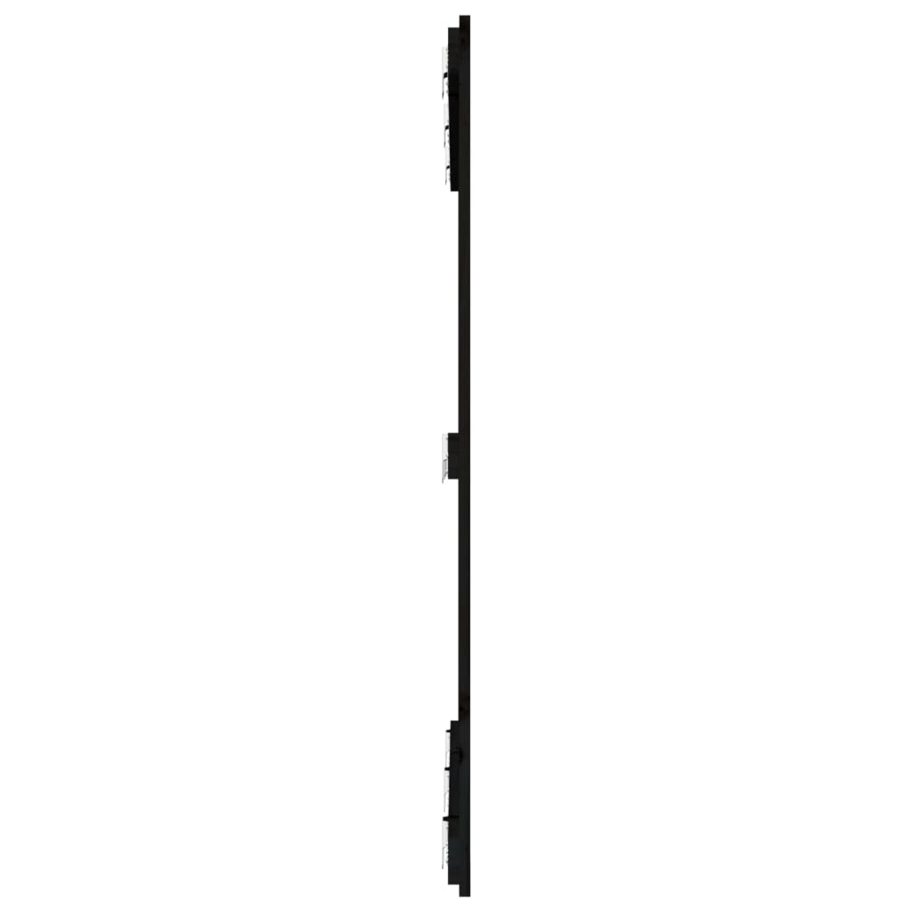 vidaXL Wall Headboard Black 127.5x3x110 cm Solid Wood Pine