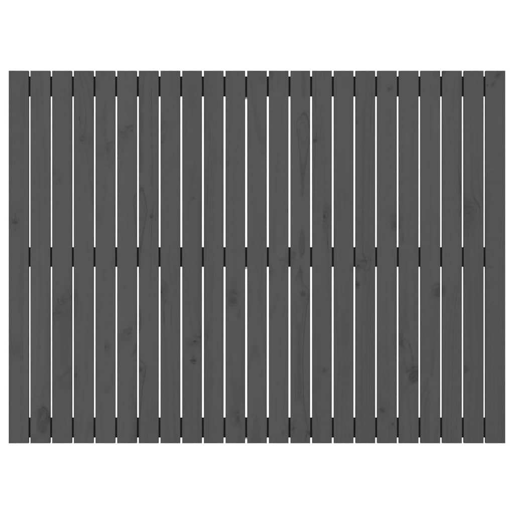 vidaXL Wall Headboard Grey 146.5x3x110 cm Solid Wood Pine