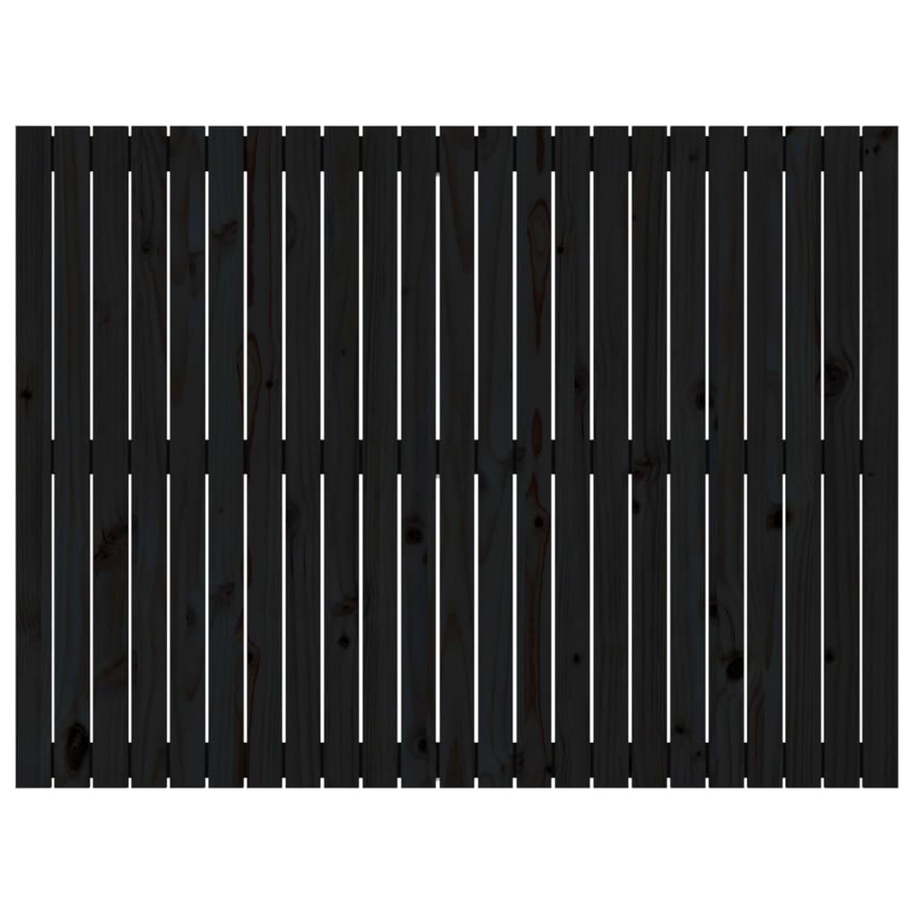 vidaXL Wall Headboard Black 146.5x3x110 cm Solid Wood Pine