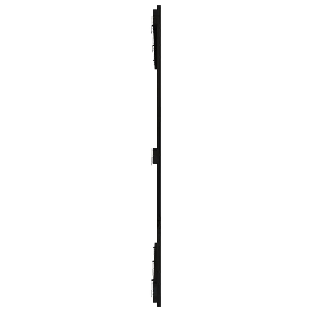 vidaXL Wall Headboard Black 146.5x3x110 cm Solid Wood Pine