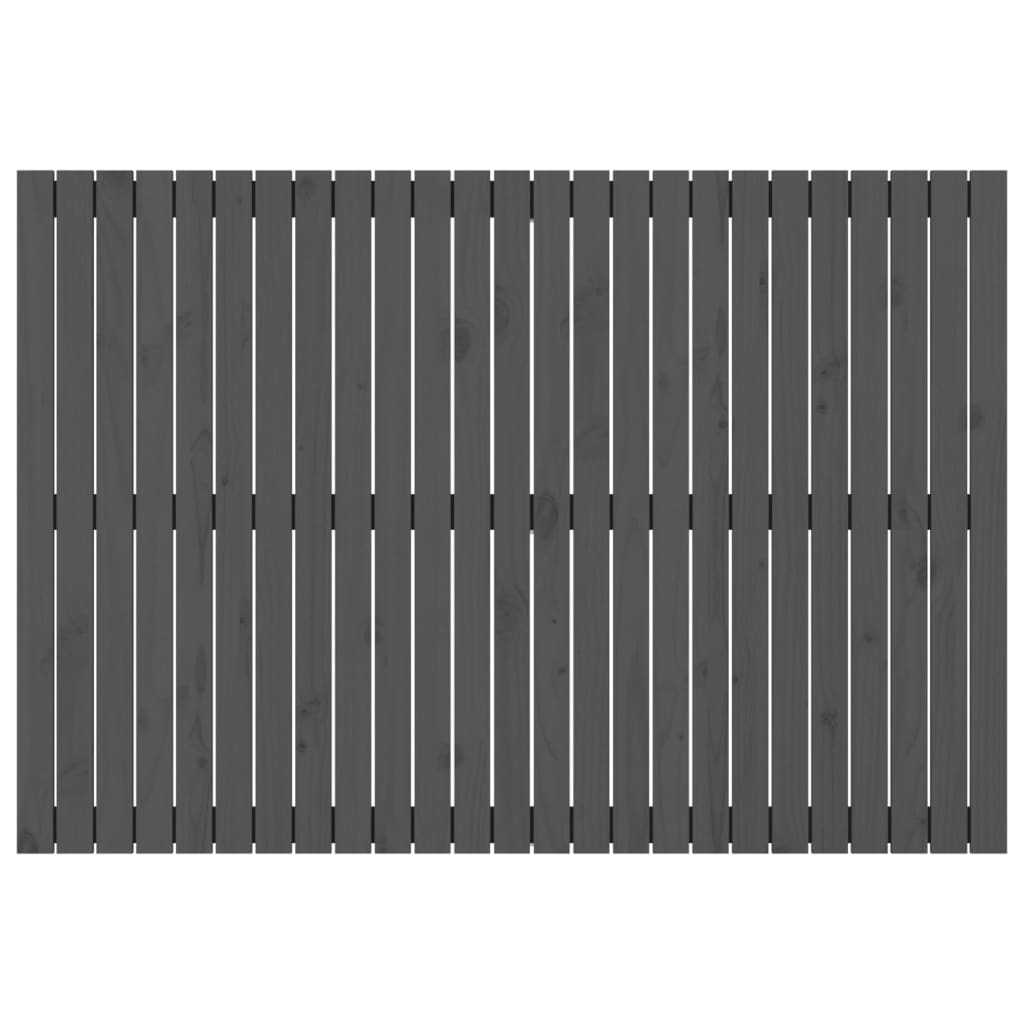 vidaXL Wall Headboard Grey 159.5x3x110 cm Solid Wood Pine