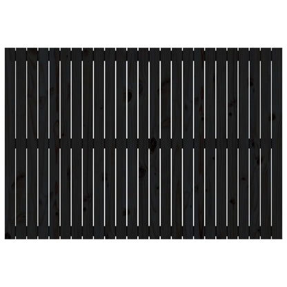 vidaXL Wall Headboard Black 159.5x3x110 cm Solid Wood Pine