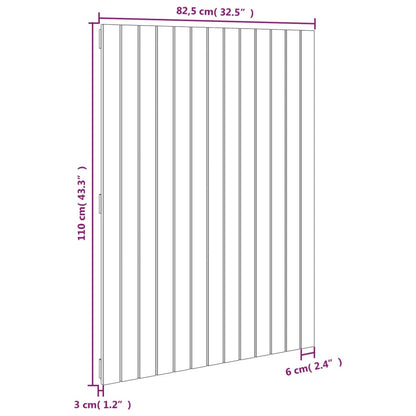vidaXL Wall Headboard White 82.5x3x110 cm Solid Wood Pine