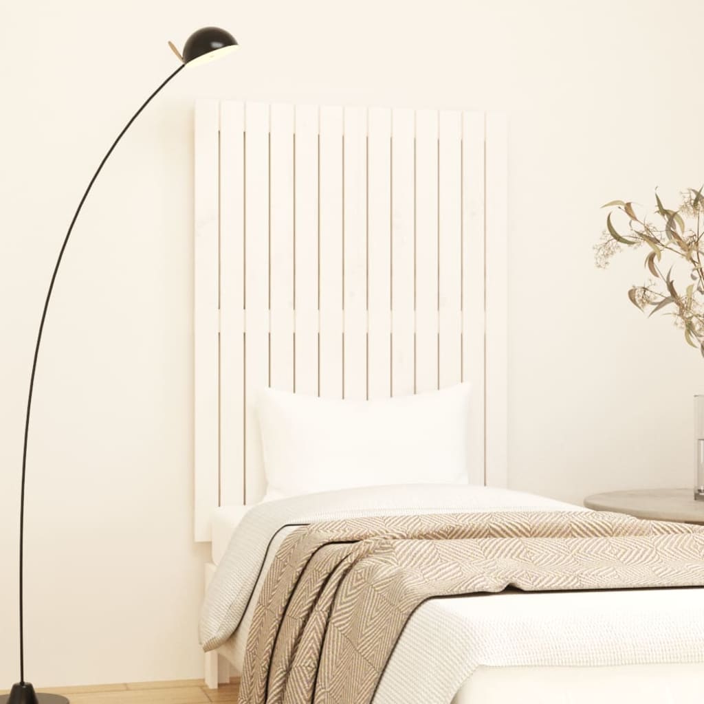 vidaXL Wall Headboard White 82.5x3x110 cm Solid Wood Pine