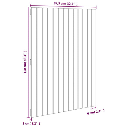 vidaXL Wall Headboard Honey Brown 82.5x3x110 cm Solid Wood Pine