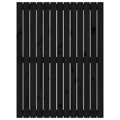 vidaXL Wall Headboard Black 82.5x3x110 cm Solid Wood Pine
