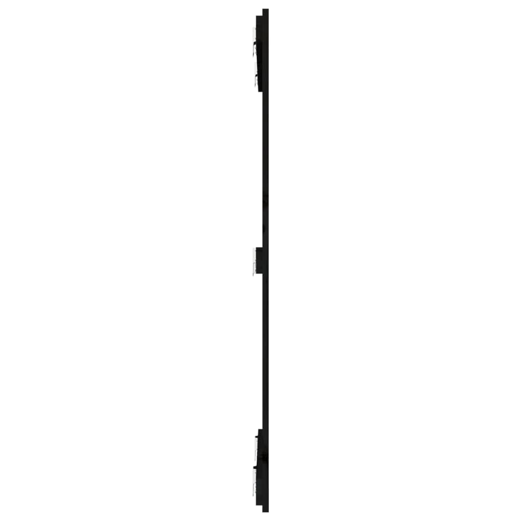 vidaXL Wall Headboard Black 82.5x3x110 cm Solid Wood Pine