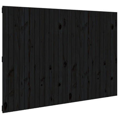 vidaXL Wall Headboard Black 166x3x110 cm Solid Wood Pine