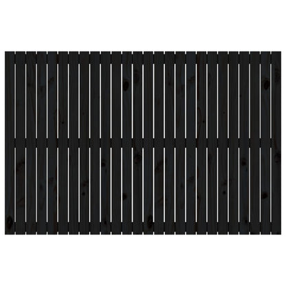 vidaXL Wall Headboard Black 166x3x110 cm Solid Wood Pine