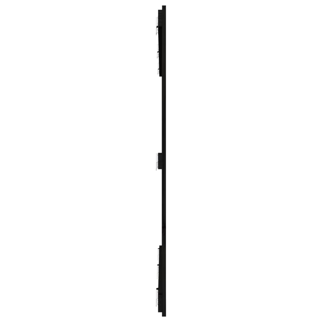 vidaXL Wall Headboard Black 166x3x110 cm Solid Wood Pine