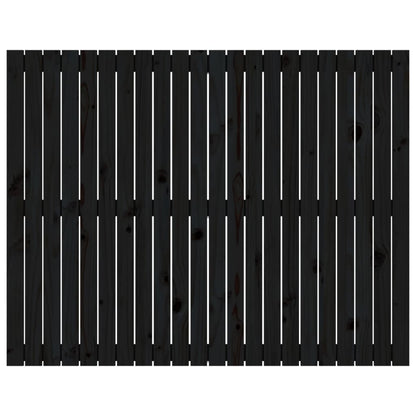 vidaXL Wall Headboard Black 140x3x110 cm Solid Wood Pine