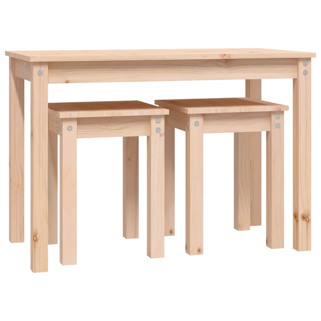 vidaXL Nesting Tables 3 pcs Solid Wood Pine